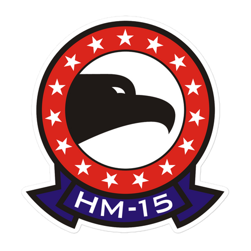 HM-15 Blackhawks Squadron Crest Vinyl Sticker