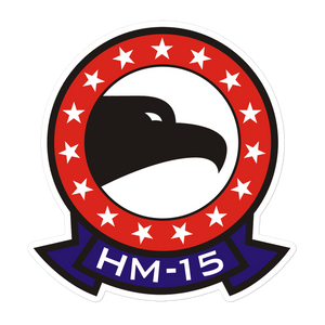 HM-15 Blackhawks Squadron Crest Vinyl Sticker