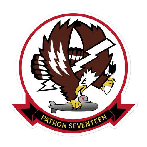 VP-17 White Lightnings Squadron Crest Vinyl Decal