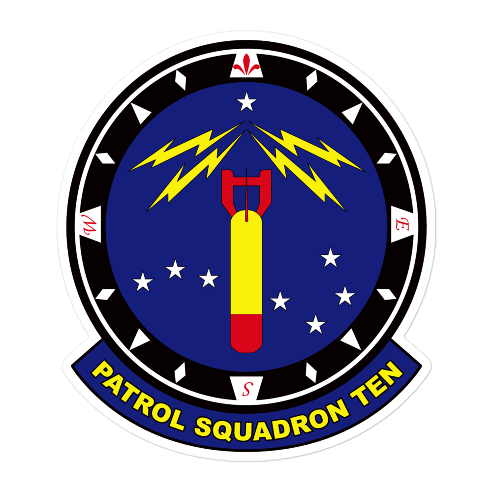 VP-10 Red Lancers Squadron Crest Vinyl Decal