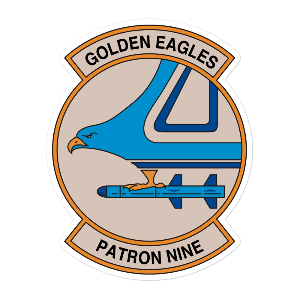 VP-9 Golden Eagles Squadron Crest (1) Vinyl Decal