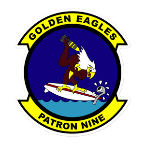 VP-9 Golden Eagles Squadron Crest (2) Vinyl Decal