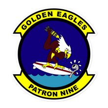 Load image into Gallery viewer, VP-9 Golden Eagles Squadron Crest (2) Vinyl Decal