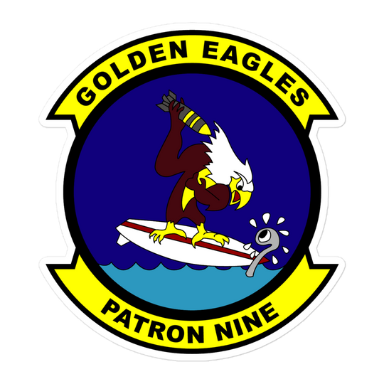 VP-9 Golden Eagles Squadron Crest (2) Vinyl Decal