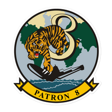Load image into Gallery viewer, VP-8 Fighting Tigers Squadron Crest Vinyl Decal