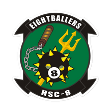 Load image into Gallery viewer, HSC-8 Eightballers Squadron Crest Vinyl Decal