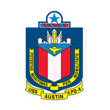 Load image into Gallery viewer, USS Austin (LPD-4) Ship&#39;s Crest Vinyl Decal