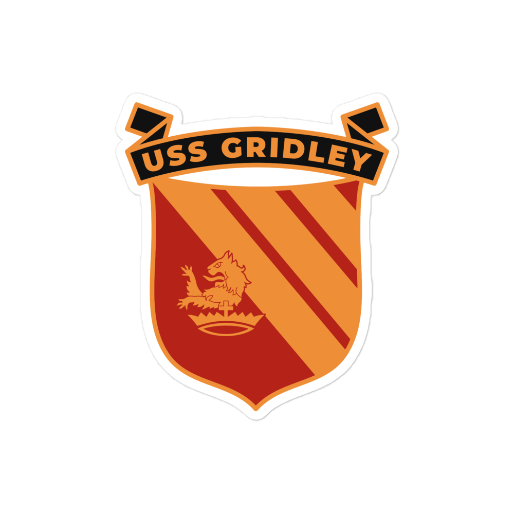 USS Gridley (CG-21) Ship's Crest Vinyl Decal