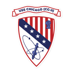 USS Chicago (CG-11) Ship's Crest Vinyl Sticker - Blue – 5.5x5.5