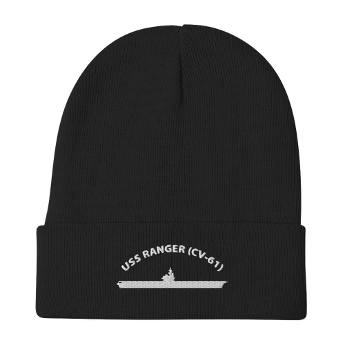 USS Ranger (CV-61) Embroidered Beanie