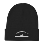 USS Midway (CV-41) Embroidered Beanie – black