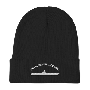 USS Forrestal (CVA-59) Embroidered Beanie