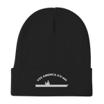 USS America (CV-66) Embroidered Beanie – black