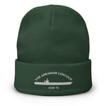 USS Abraham Lincoln (CVN-72) Embroidered Beanie – green