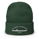 USS Dwight D. Eisenhower (CVN-69) Embroidered Beanie – green