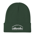 USS Detroit (AOE-4) Embroidered Beanie with Ship's Motto – green