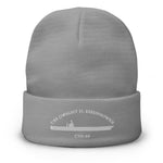 USS Dwight D. Eisenhower (CVN-69) Embroidered Beanie – gray