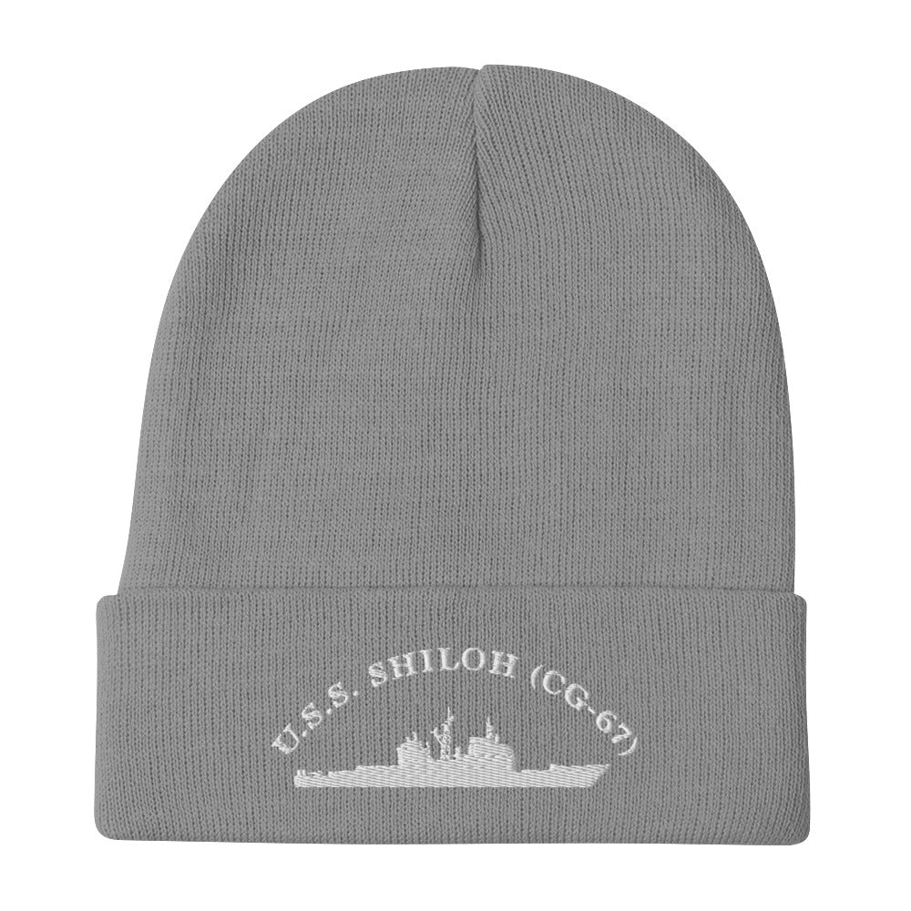 USS Shiloh (CG-67) Embroidered Beanie – gray