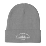 USS Normandy (CG-60) Embroidered Beanie – gray