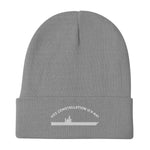 USS Constellation (CV-64) Embroidered Beanie – gray