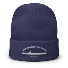Load image into Gallery viewer, USS George H.W. Bush (CVN-77) Embroidered Beanie
