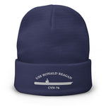 USS Ronald Reagan (CVN-76) Embroidered Beanie – navy