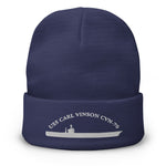 USS Carl Vinson (CVN-70) Embroidered Beanie – navy