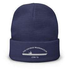Load image into Gallery viewer, USS George Washington (CVN-73) Embroidered Beanie
