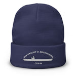 USS Dwight D. Eisenhower (CVN-69) Embroidered Beanie – navy