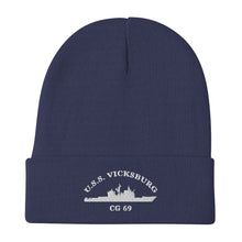 Load image into Gallery viewer, USS Vicksburg (CG-69) Embroidered Beanie
