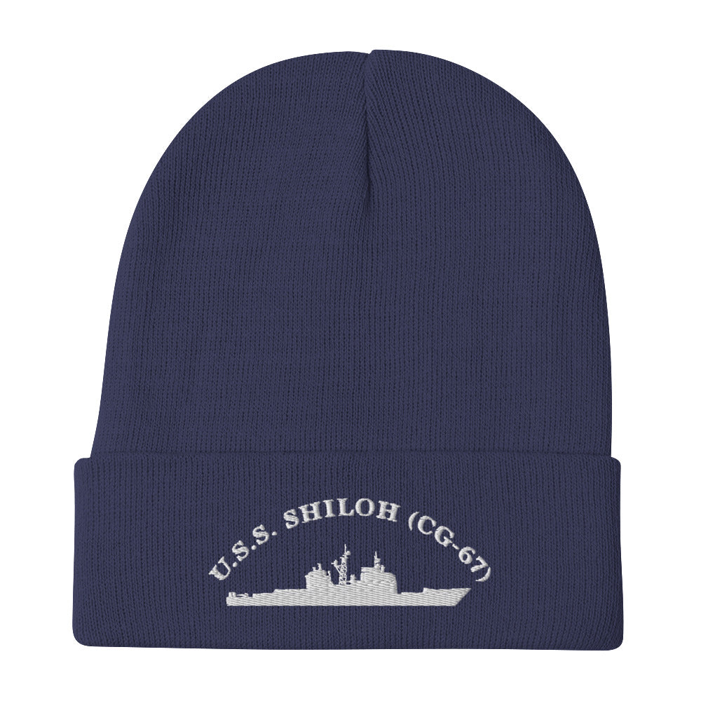 USS Shiloh (CG-67) Embroidered Beanie – navy