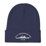 USS Philippine Sea (CG-58) Embroidered Beanie – navy