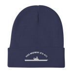 USS Midway (CV-41) Embroidered Beanie – navy