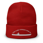 USS Carl Vinson (CVN-70) Embroidered Beanie – red