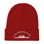 USS Shiloh (CG-67) Embroidered Beanie – red