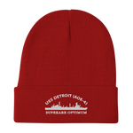 USS Detroit (AOE-4) Embroidered Beanie with Ship's Motto – red