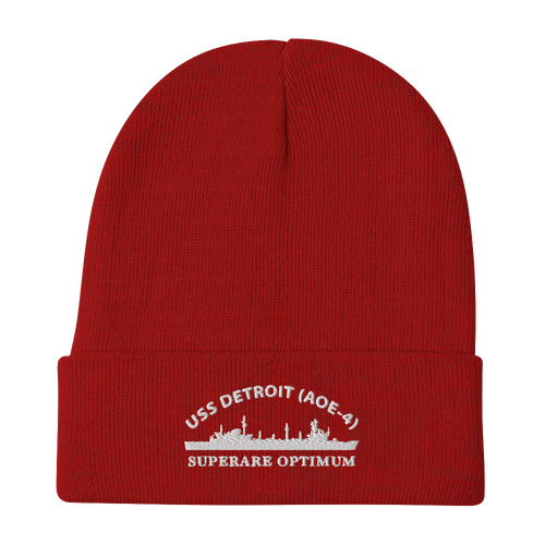 USS Detroit (AOE-4) Embroidered Beanie with Ship's Motto