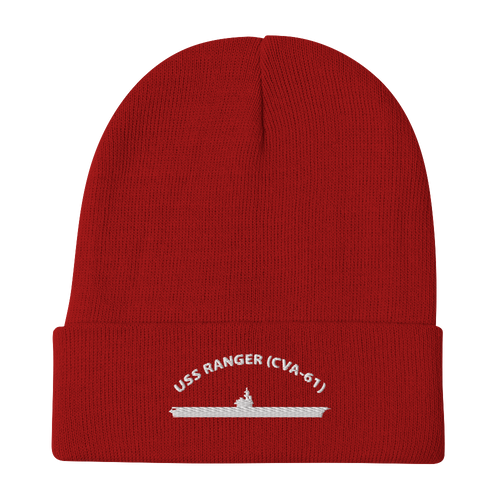 USS Ranger (CVA-61) Embroidered Beanie