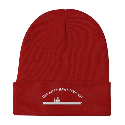 USS Kitty Hawk (CVA-63) Embroidered Beanie