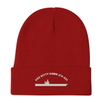 USS Kitty Hawk (CV-63) Embroidered Beanie – red