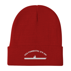 USS Forrestal (CV-59) Embroidered Beanie