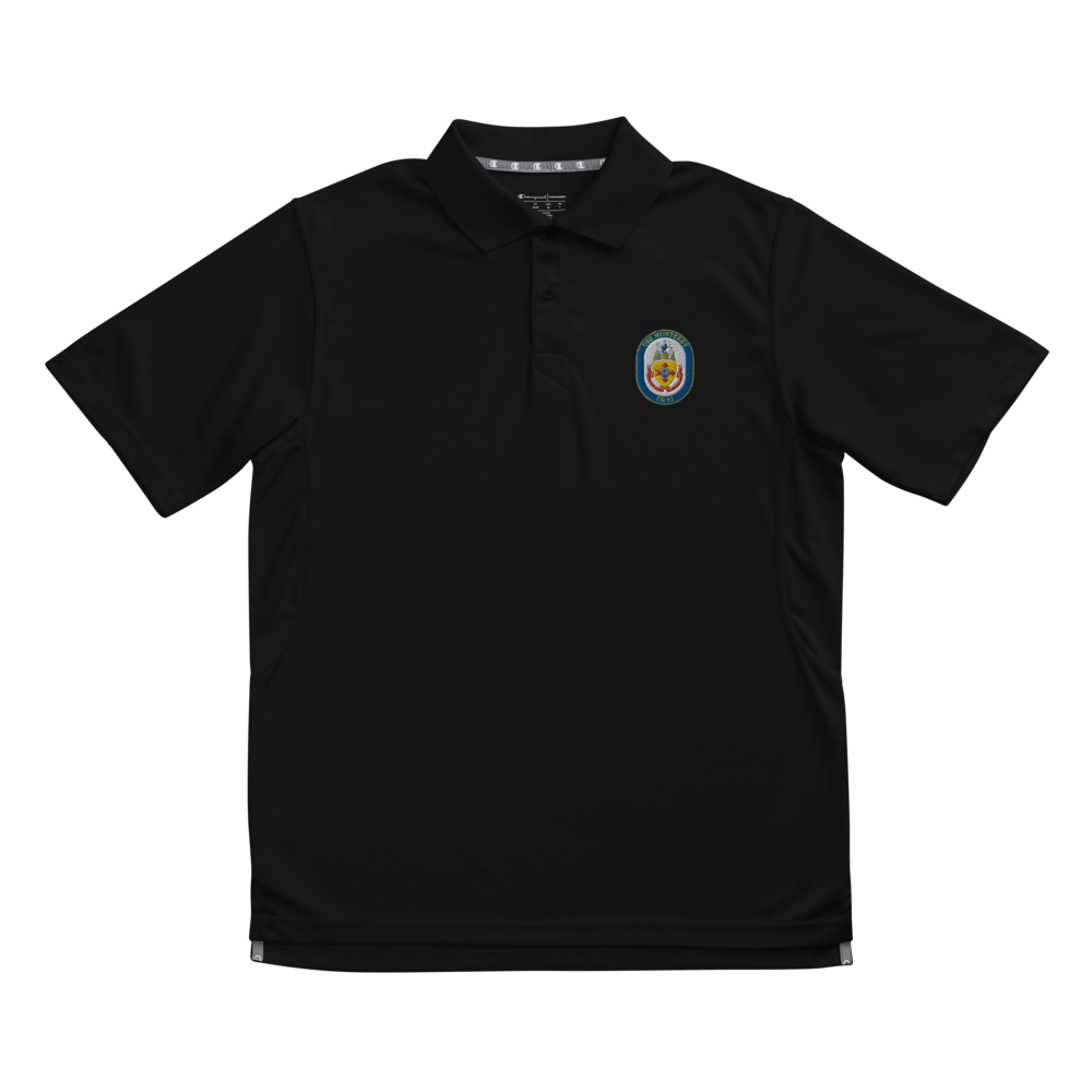 USS Monterey (CG-61) Men's Champion performance polo – black