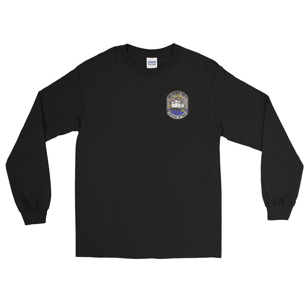 USS Detroit (AOE-4) 1986 Long Sleeve Cruise Shirt – black