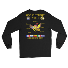 Load image into Gallery viewer, USS Detroit (AOE-4) 1983 Med Cruise Long Sleeve Shirt