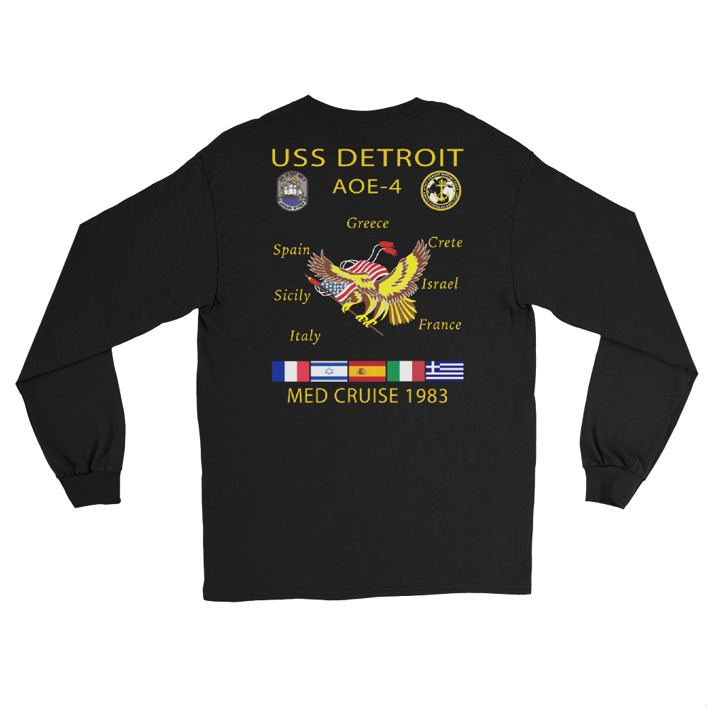 USS Detroit (AOE-4) 1983 Med Cruise Long Sleeve Shirt