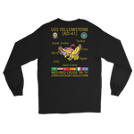 USS Yellowstone (AD-41) 1990-91 ODS/S Long Sleeve Cruise Shirt – back view, black