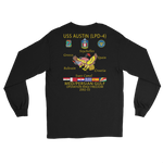 USS Austin (LPD-4) 2002-03 Long Sleeve Cruise Shirt – back view, black
