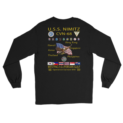 USS Nimitz (CVN-68) 1988-89 Long Sleeve Cruise Shirt
