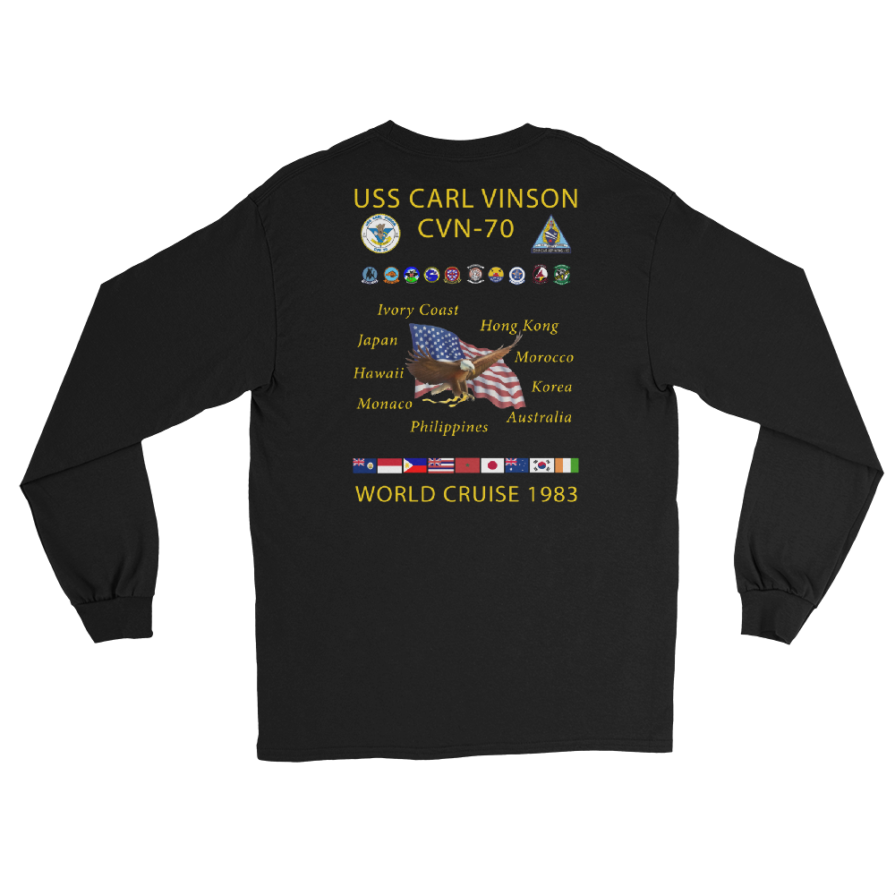 USS Carl Vinson (CVN-70) 1983 Long Sleeve Cruise Shirt
