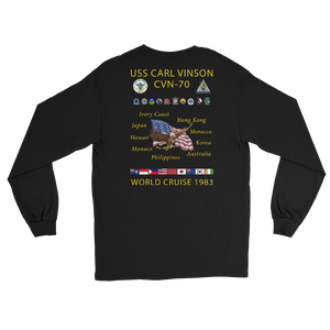 USS Carl Vinson (CVN-70) 1983 Long Sleeve Cruise Shirt